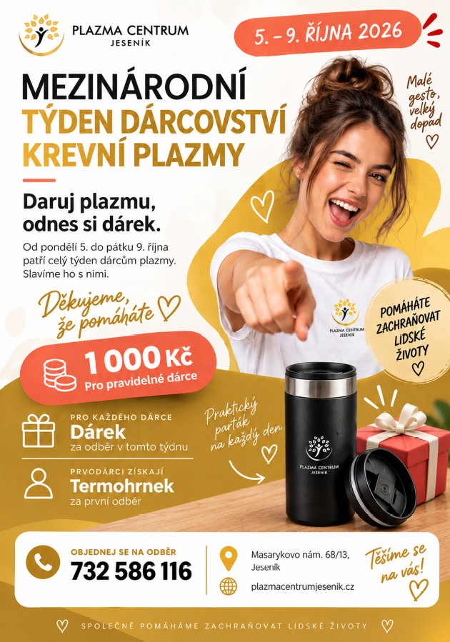 Týden dárcovství plazmy 2026